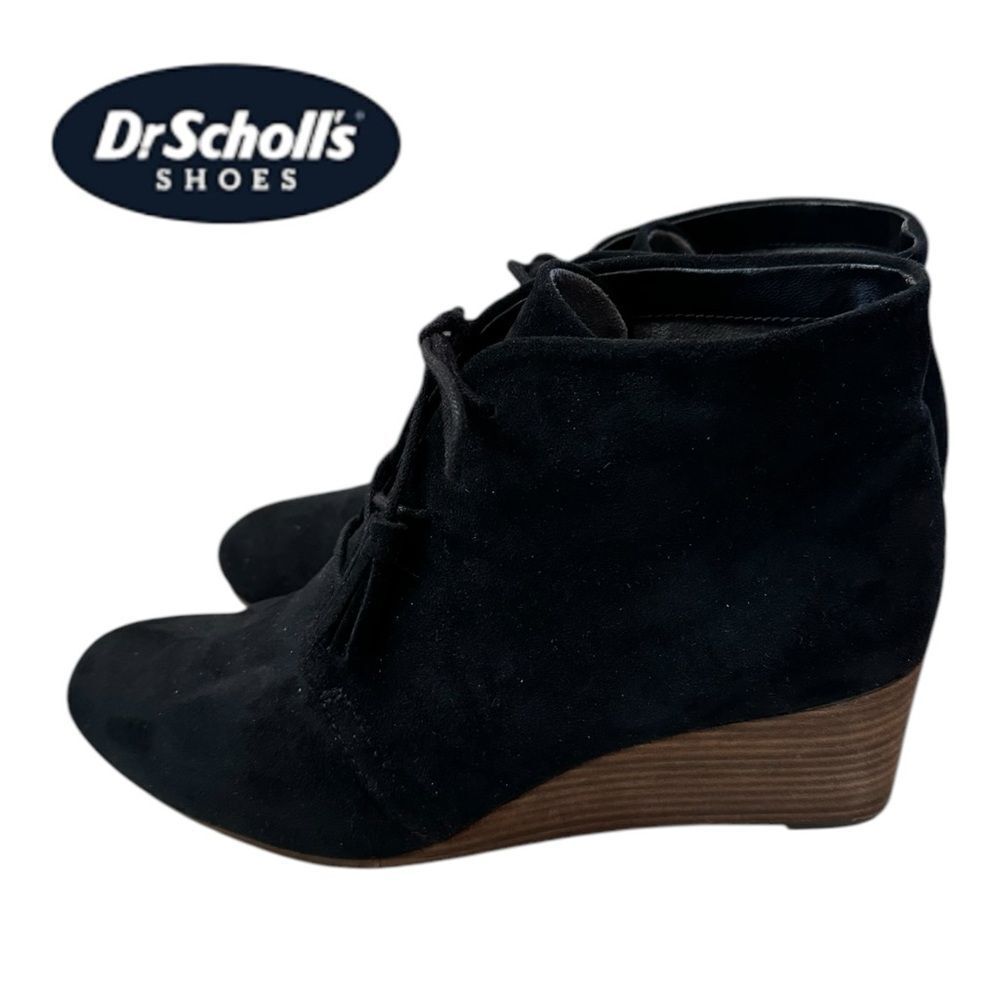 Dr. Scholl's Women's Dakota Black Wedge Ankle Boots Booties 9